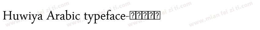 Huwiya Arabic typeface字体转换